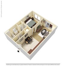 Studio - E1 1281 floor plan